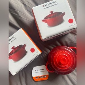 Red Le Creuset Mini Cocotte - Set of 2 - BRAND NEW